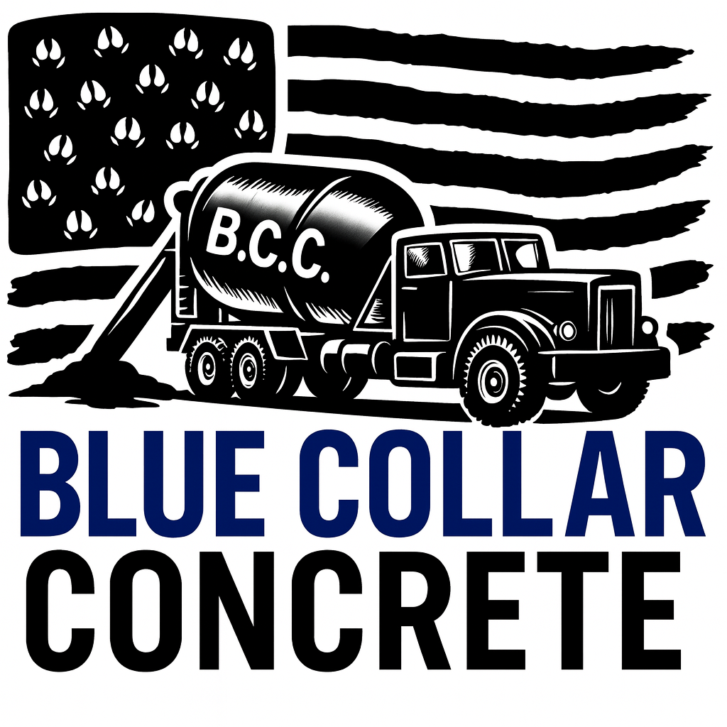 Blue Collar Concrete logo banner